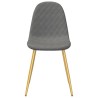 Chaises à manger lot de 2 Gris clair Velours 
