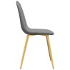 Chaises à manger lot de 2 Gris clair Velours 