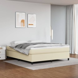 Cadre de lit sans matelas crème 180x200 cm similicuir 