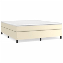 Cadre de lit sans matelas crème 180x200 cm similicuir 