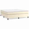 Cadre de lit sans matelas crème 180x200 cm similicuir 