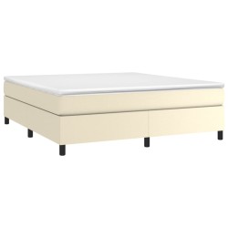 Cadre de lit sans matelas crème 180x200 cm similicuir 