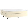 Cadre de lit sans matelas crème 180x200 cm similicuir 