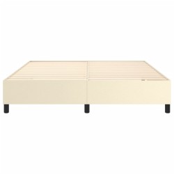 Cadre de lit sans matelas crème 180x200 cm similicuir 