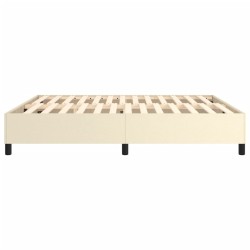 Cadre de lit sans matelas crème 180x200 cm similicuir 