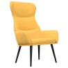 Chaise de relaxation avec tabouret Jaune moutarde Tissu 