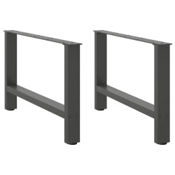 Pieds de table basse Anthracite 2 pièces 70 x (42-43) cm Acier 