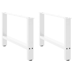 Pieds de table basse Blanc 2 pièces 70 x (42-43) cm Acier 