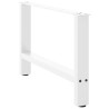 Pieds de table basse Blanc 2 pièces 70 x (42-43) cm Acier 