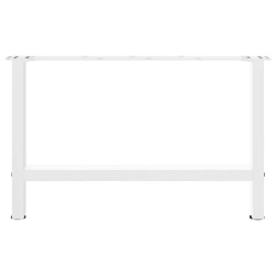 Pieds de table basse Blanc 2 pièces 70 x (42-43) cm Acier 