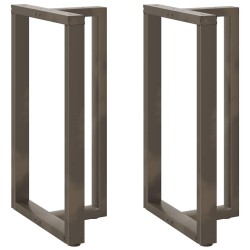 Pieds de table de bar en forme de T, 2 pièces, noir, 60 x 35 x (100-101) cm, acier 