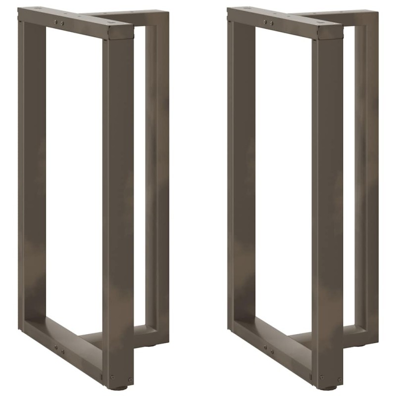 Pieds de table de bar en forme de T, 2 pièces, noir, 60 x 35 x (100-101) cm, acier 
