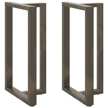 Pieds de table de bar en forme de T, 2 pièces, noir, 60 x 35 x (100-101) cm, acier 