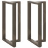Pieds de table de bar en forme de T, 2 pièces, noir, 60 x 35 x (100-101) cm, acier 