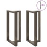 Pieds de table de bar en forme de T, 2 pièces, noir, 60 x 35 x (100-101) cm, acier 