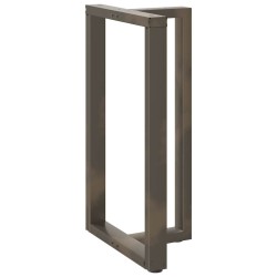 Pieds de table de bar en forme de T, 2 pièces, noir, 60 x 35 x (100-101) cm, acier 
