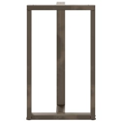 Pieds de table de bar en forme de T, 2 pièces, noir, 60 x 35 x (100-101) cm, acier 