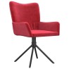 Chaises pivotantes à manger lot de 2 Rouge bordeaux Velours 
