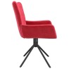 Chaises pivotantes à manger lot de 2 Rouge bordeaux Velours 