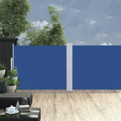 Auvent latéral rétractable de patio 170x1200 cm Bleu 