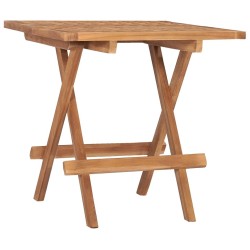 Ensemble à manger d'extérieur pliable avec coussin 3 pcs Teck 