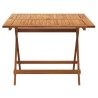 Table pliable de jardin 90x90x75 cm bois d'acacia solide 