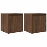 Tables de chevet murales 2 pcs chêne marron 38x34x40 cm 
