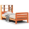 Cadre de lit sans matelas cire marron 75x190 cm bois pin massif 
