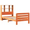 Cadre de lit sans matelas cire marron 75x190 cm bois pin massif 