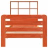 Cadre de lit sans matelas cire marron 75x190 cm bois pin massif 