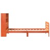 Cadre de lit sans matelas cire marron 75x190 cm bois pin massif 