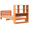 Cadre de lit sans matelas cire marron 75x190 cm bois pin massif 