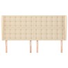 Tête de lit avec oreilles Crème 163x23x118/128 cm Tissu 