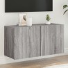 Meuble TV mural sonoma gris 80x30x41 cm 