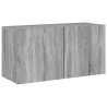Meuble TV mural sonoma gris 80x30x41 cm 