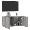 Meuble TV mural sonoma gris 80x30x41 cm 