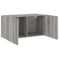 Meuble TV mural sonoma gris 80x30x41 cm 