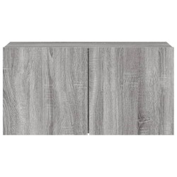 Meuble TV mural sonoma gris 80x30x41 cm 