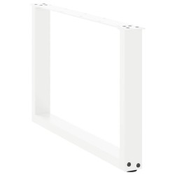 Pieds de table basse en U 2 pièces Blanc 60 x (42-43) cm Acier 