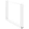Pieds de table basse en U 2 pièces Blanc 60 x (42-43) cm Acier 