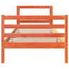 Cadre de lit sans matelas cire marron 90x190 cm bois pin massif 