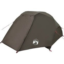 Tente de pêche 5 personnes marron imperméable 