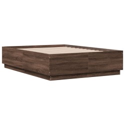 Cadre de lit sans matelas chêne marron 120x190 cm 