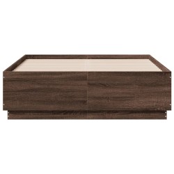 Cadre de lit sans matelas chêne marron 120x190 cm 