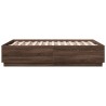 Cadre de lit sans matelas chêne marron 120x190 cm 