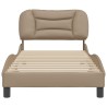 Cadre de lit sans matelas cappuccino 80x200 cm similicuir 