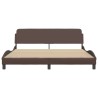 Cadre de lit sans matelas marron 180x200 cm similicuir 