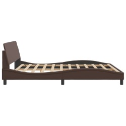 Cadre de lit sans matelas marron 180x200 cm similicuir 