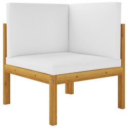 Banc de jardin à 2 places avec coussins Bois d'acacia massif 