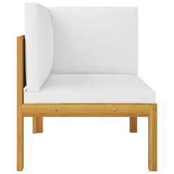Banc de jardin à 2 places avec coussins Bois d'acacia massif 